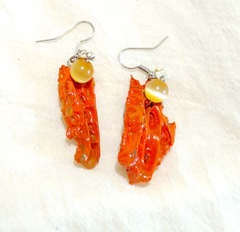 Aretes nopal tangerina