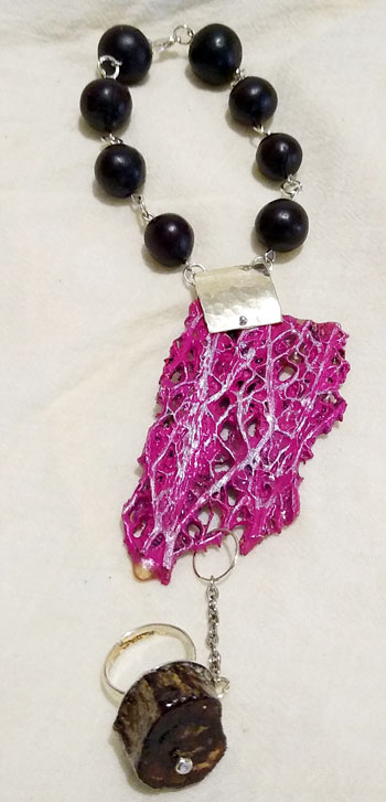 Pulsera enlace maguey rosa
