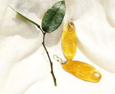 Aretes pétalo curuma
