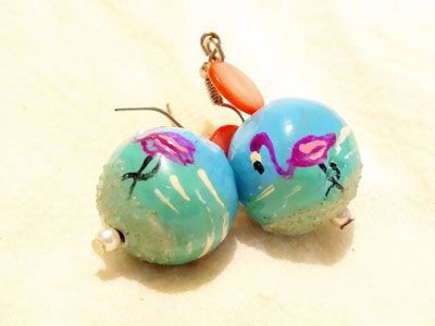 Aretes flamingos