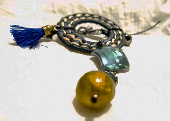 Pulsera azul natura palma