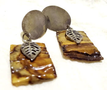 Aretes penca hoja